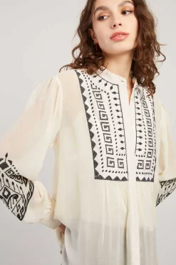 Sale Blouse brodée manches longues HARPER Les Blouses, Chemisiers & Tops