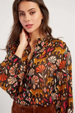 Sale Blouse imprimée manches longues FANCY Les Blouses, Chemisiers & Tops