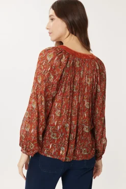 New Blouse Voile Imprimé Lurex BERNADETTE Les Blouses, Chemisiers & Tops