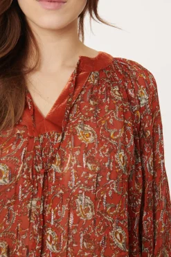 New Blouse Voile Imprimé Lurex BERNADETTE Les Blouses, Chemisiers & Tops