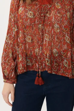 New Blouse Voile Imprimé Lurex BERNADETTE Les Blouses, Chemisiers & Tops