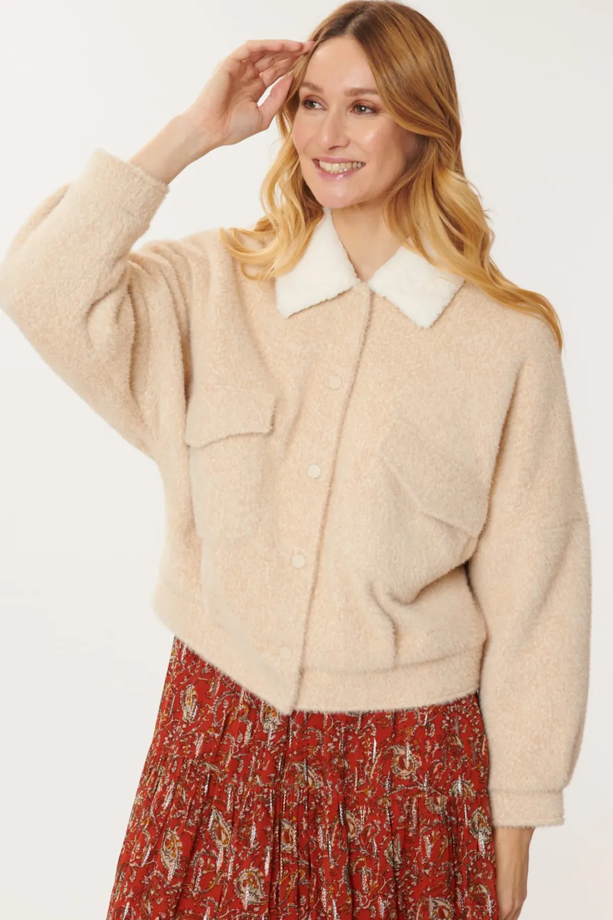 Shop Blouson tissu mélangé CASSIOPEE Les Manteaux, Vestes & Doudounes