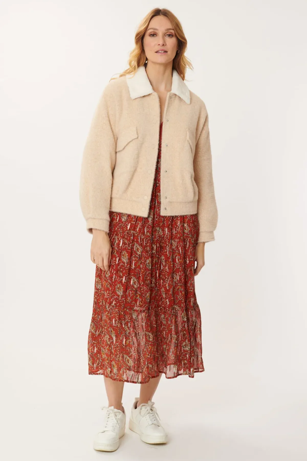 Shop Blouson tissu mélangé CASSIOPEE Les Manteaux, Vestes & Doudounes