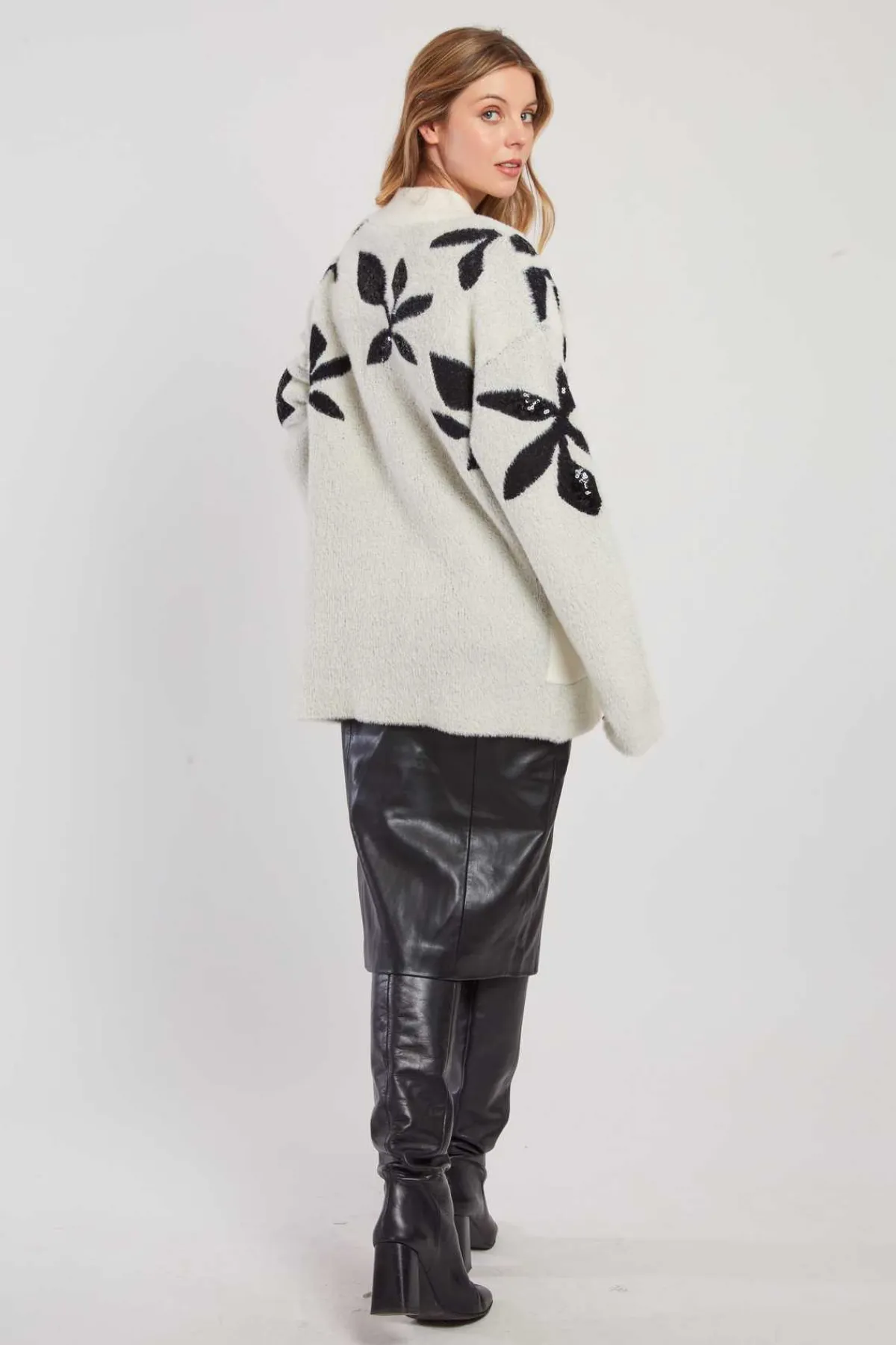 Online Cardigan à col V et manches longues en laine DEBBIE La Maille|Les Gilets, Cardigans & Pulls