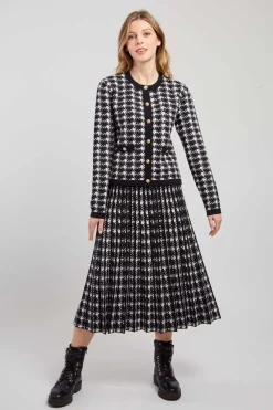 Best Sale Cardigan bicolore en maille avec motif imprimé DAISY Les Gilets, Cardigans & Pulls