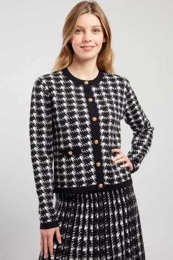 Best Sale Cardigan bicolore en maille avec motif imprimé DAISY Les Gilets, Cardigans & Pulls