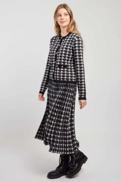 Best Sale Cardigan bicolore en maille avec motif imprimé DAISY Les Gilets, Cardigans & Pulls