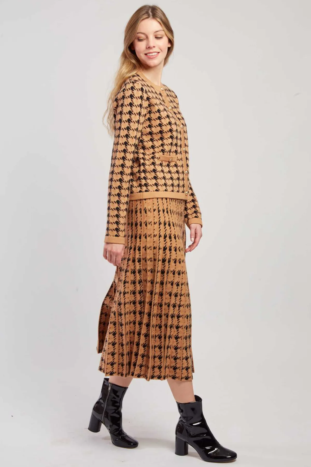 Best Sale Cardigan bicolore en maille avec motif imprimé DAISY Les Gilets, Cardigans & Pulls