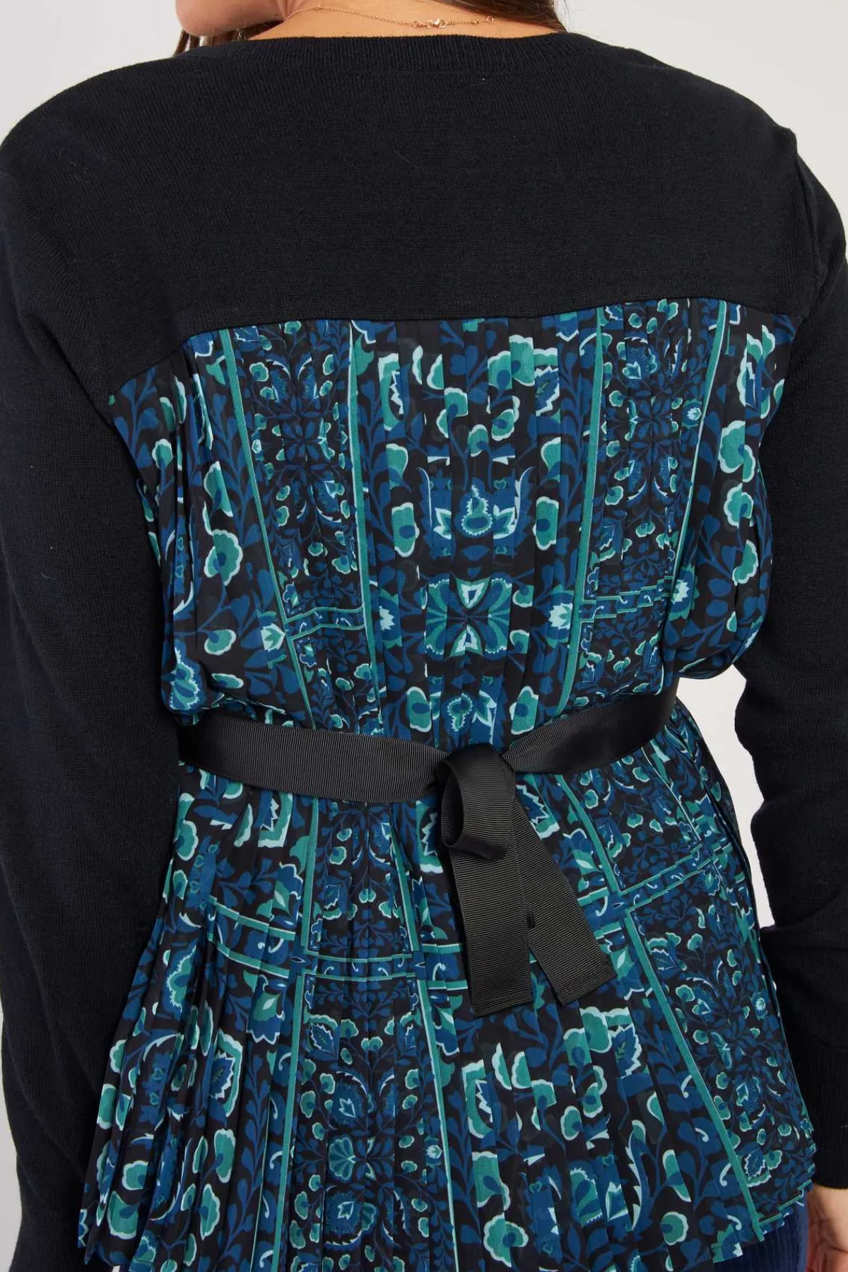 Fashion Cardigan bi-matière dos imprimé DEA La Maille|Les Gilets, Cardigans & Pulls