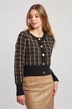 Sale Cardigan en maille à carreaux DAMIENNE La Maille|Les Gilets, Cardigans & Pulls
