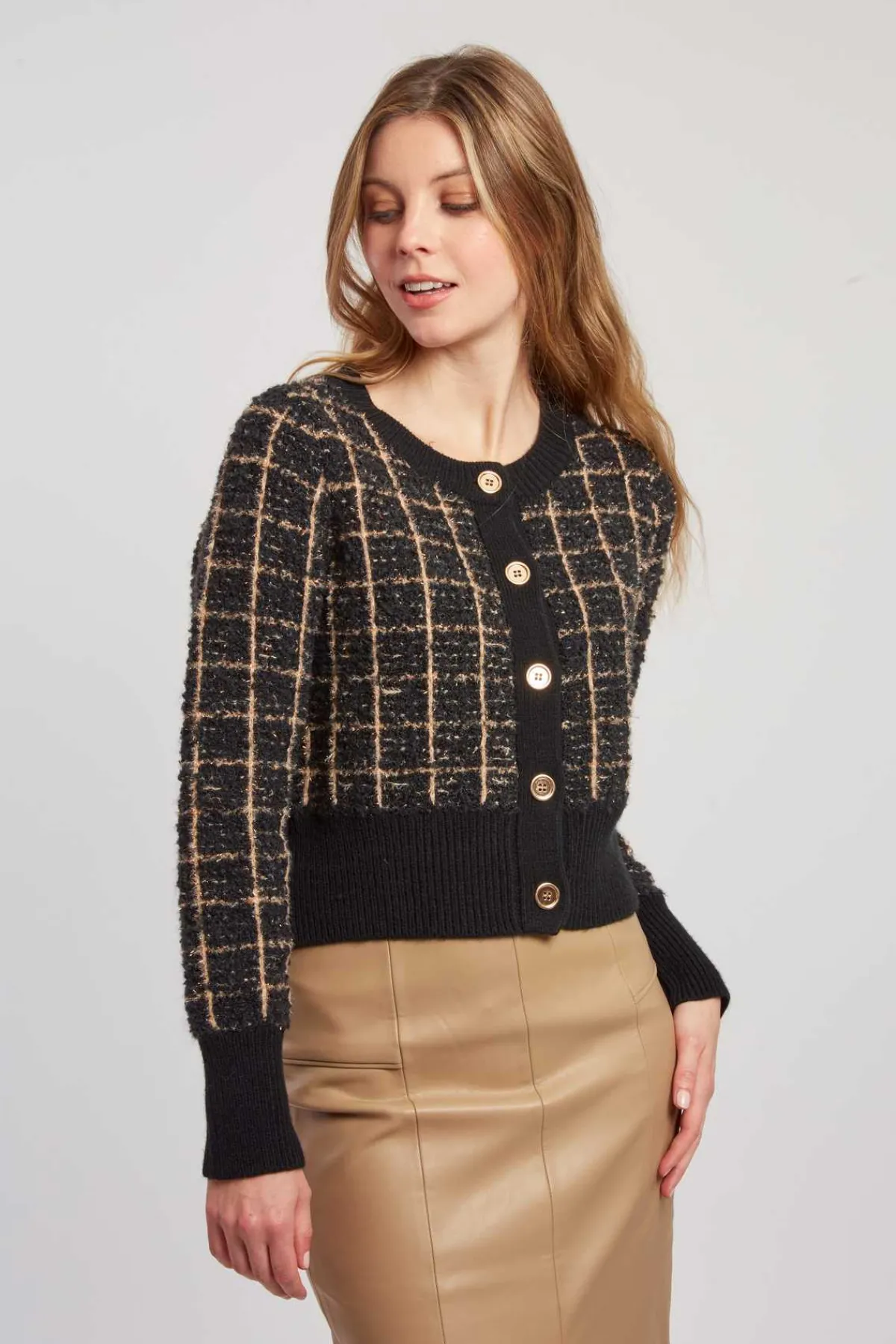 Sale Cardigan en maille à carreaux DAMIENNE La Maille|Les Gilets, Cardigans & Pulls