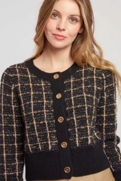 Sale Cardigan en maille à carreaux DAMIENNE La Maille|Les Gilets, Cardigans & Pulls