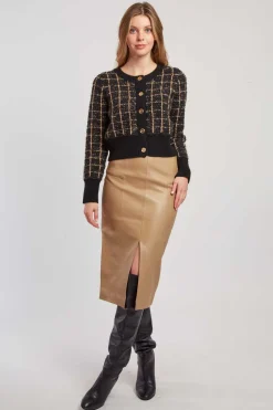 Sale Cardigan en maille à carreaux DAMIENNE La Maille|Les Gilets, Cardigans & Pulls