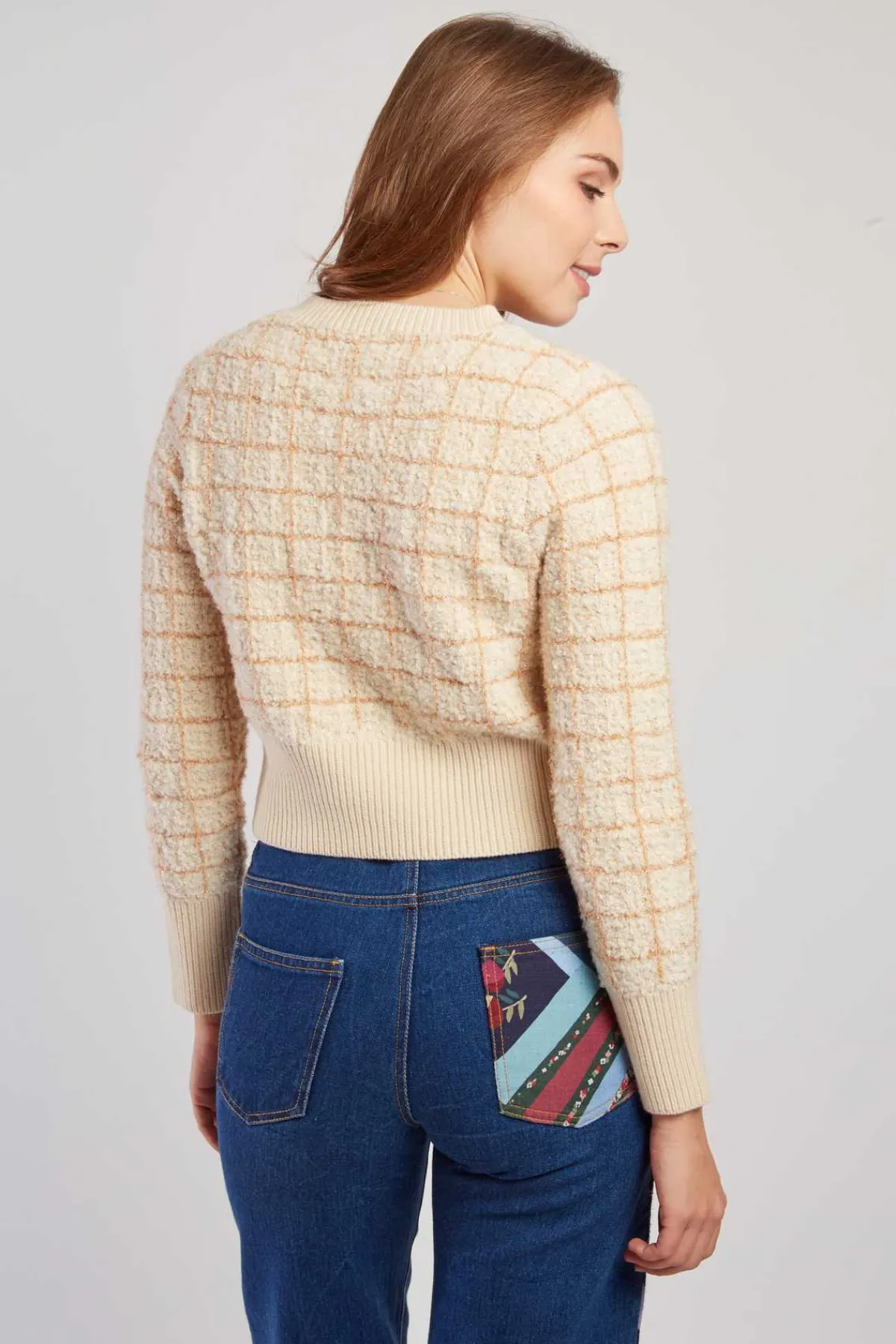 Sale Cardigan en maille à carreaux DAMIENNE La Maille|Les Gilets, Cardigans & Pulls