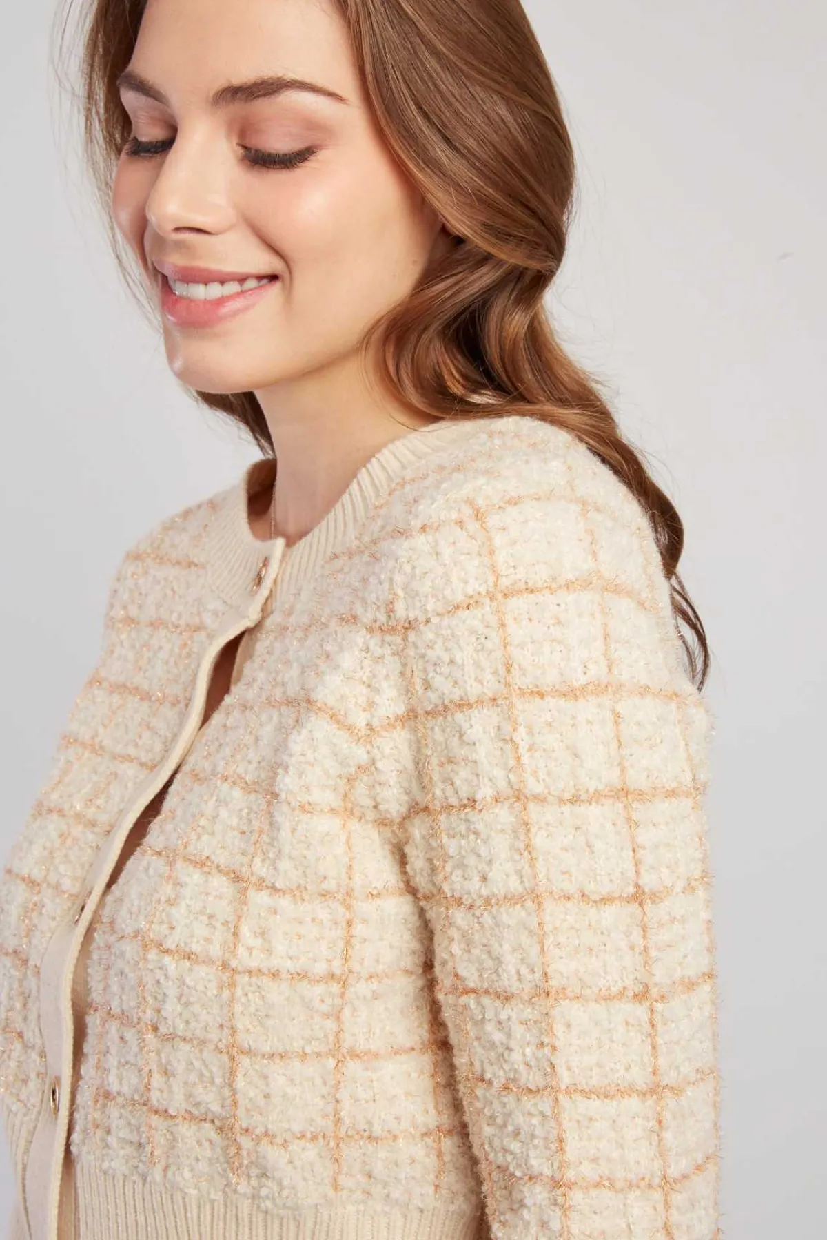 Sale Cardigan en maille à carreaux DAMIENNE La Maille|Les Gilets, Cardigans & Pulls