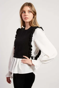 Best Chemise avec pull intégré CAMELIA Les Blouses, Chemisiers & Tops