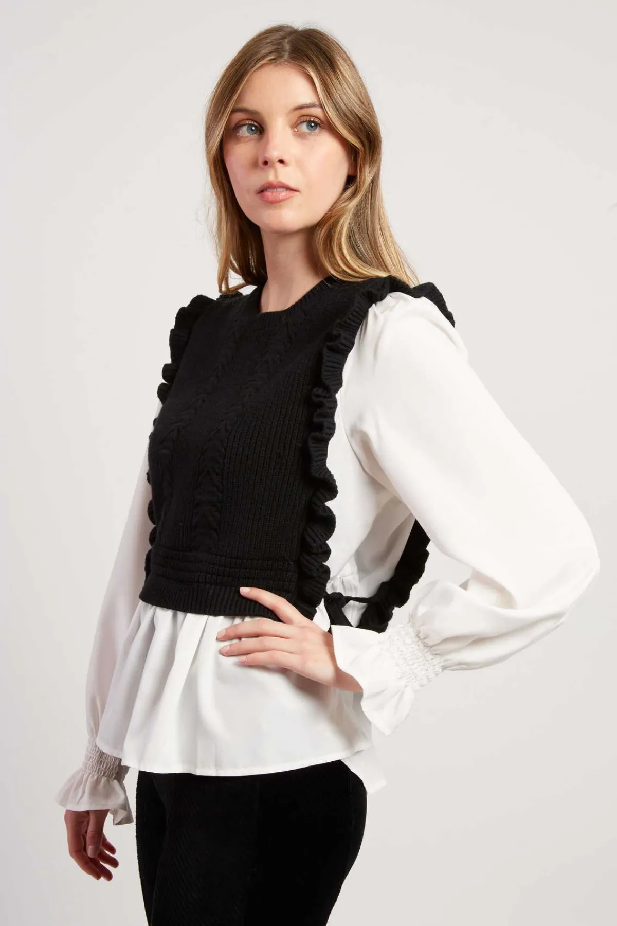 Best Chemise avec pull intégré CAMELIA Les Blouses, Chemisiers & Tops