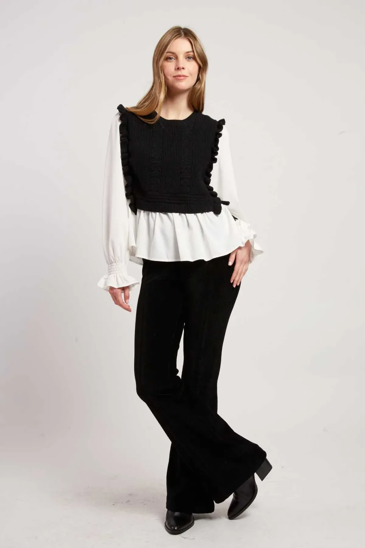 Best Chemise avec pull intégré CAMELIA Les Blouses, Chemisiers & Tops