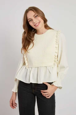 Best Chemise avec pull intégré CAMELIA Les Blouses, Chemisiers & Tops