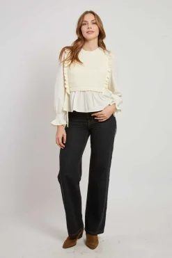 Best Chemise avec pull intégré CAMELIA Les Blouses, Chemisiers & Tops