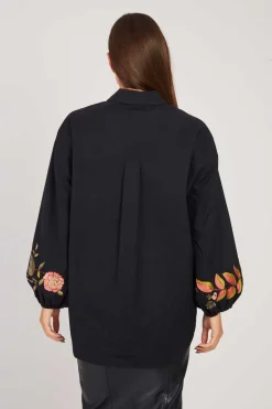 Shop Chemise brodée manches bouffantes HEIDELBERG Les Blouses, Chemisiers & Tops