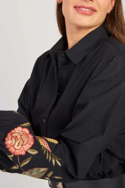 Shop Chemise brodée manches bouffantes HEIDELBERG Les Blouses, Chemisiers & Tops