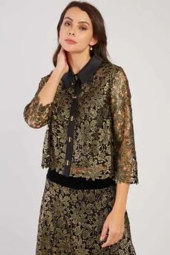 Outlet Chemise en dentelle manches 3/4 LUCIE Les Blouses, Chemisiers & Tops