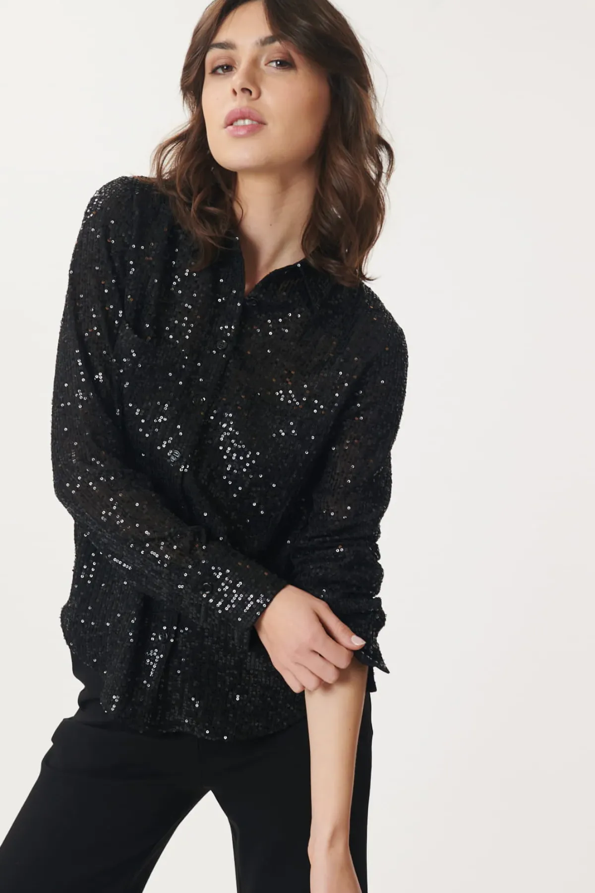 Best Sale Chemise en Sequins MAGGIE Les Blouses, Chemisiers & Tops