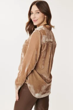Fashion Chemise en Velours MALVINA Les Blouses, Chemisiers & Tops