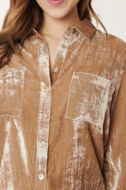 Fashion Chemise en Velours MALVINA Les Blouses, Chemisiers & Tops