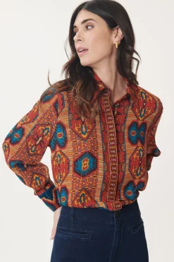 Cheap Chemise Ethnique BENJAMINE Les Blouses, Chemisiers & Tops