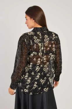 Store Chemise fluide imprimée transparente FALBALA Les Blouses, Chemisiers & Tops