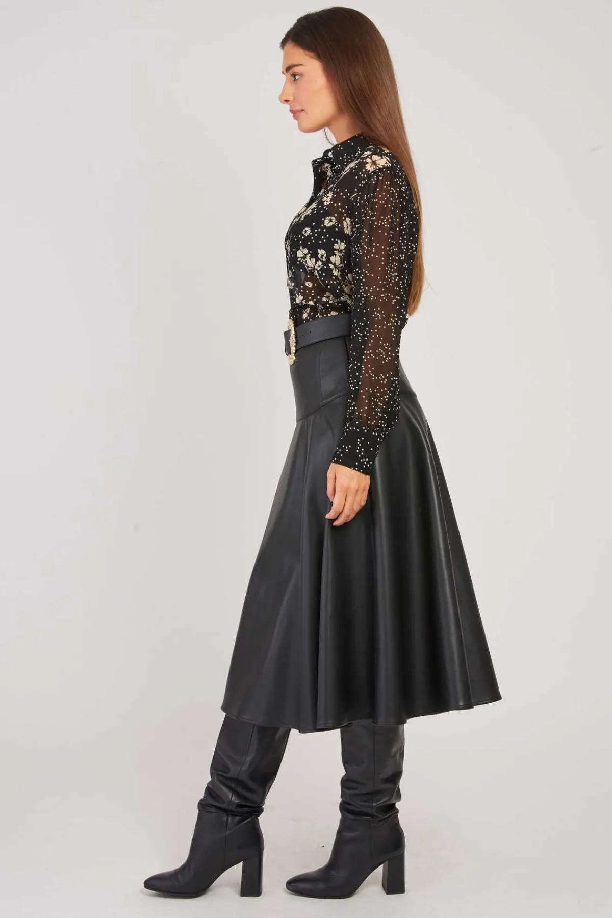 Store Chemise fluide imprimée transparente FALBALA Les Blouses, Chemisiers & Tops