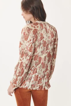 Online Chemise imprimée et lurex BERANGERE Les Blouses, Chemisiers & Tops