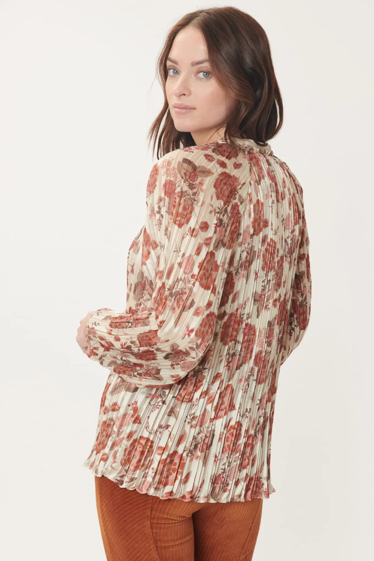 Online Chemise imprimée et lurex BERANGERE Les Blouses, Chemisiers & Tops