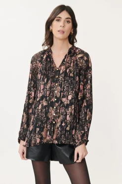 Online Chemise imprimée et lurex BERANGERE Les Blouses, Chemisiers & Tops