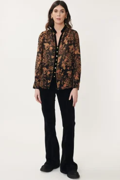 Outlet Chemise imprimée et velours BENEDICTE Les Blouses, Chemisiers & Tops