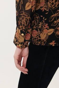 Outlet Chemise imprimée et velours BENEDICTE Les Blouses, Chemisiers & Tops