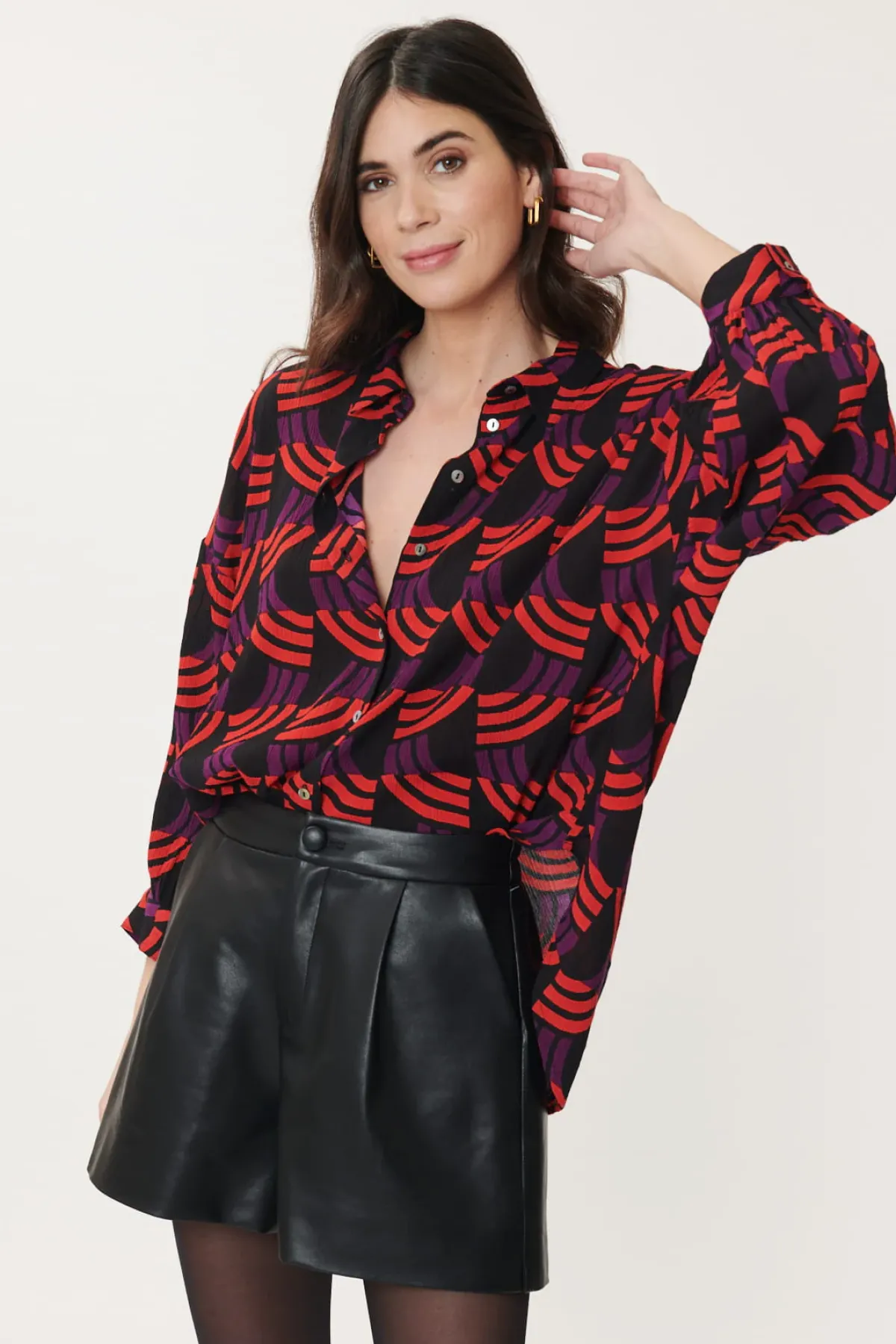 Best Sale Chemise imprimée géométrique BAXTER Les Blouses, Chemisiers & Tops