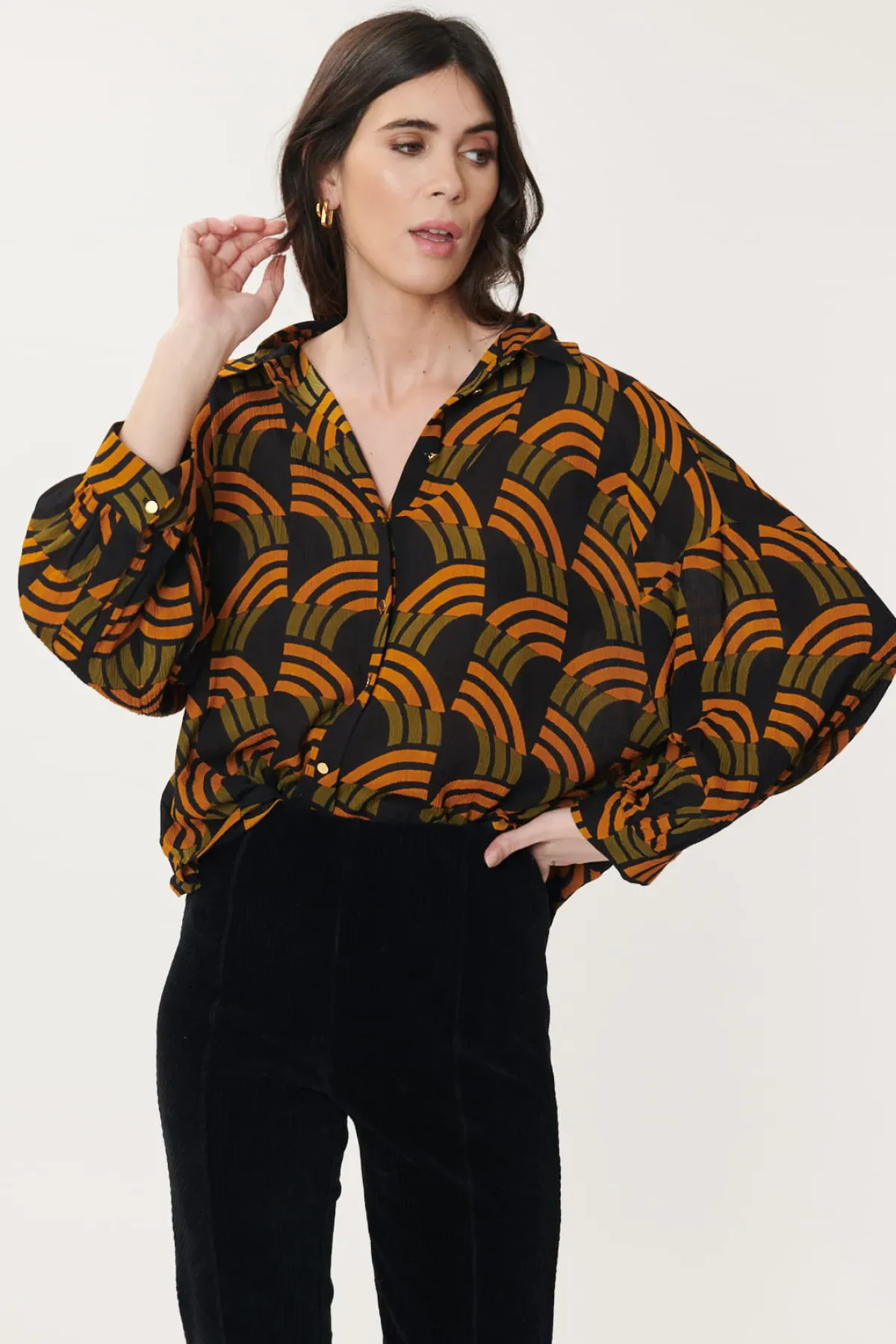 Best Sale Chemise imprimée géométrique BAXTER Les Blouses, Chemisiers & Tops