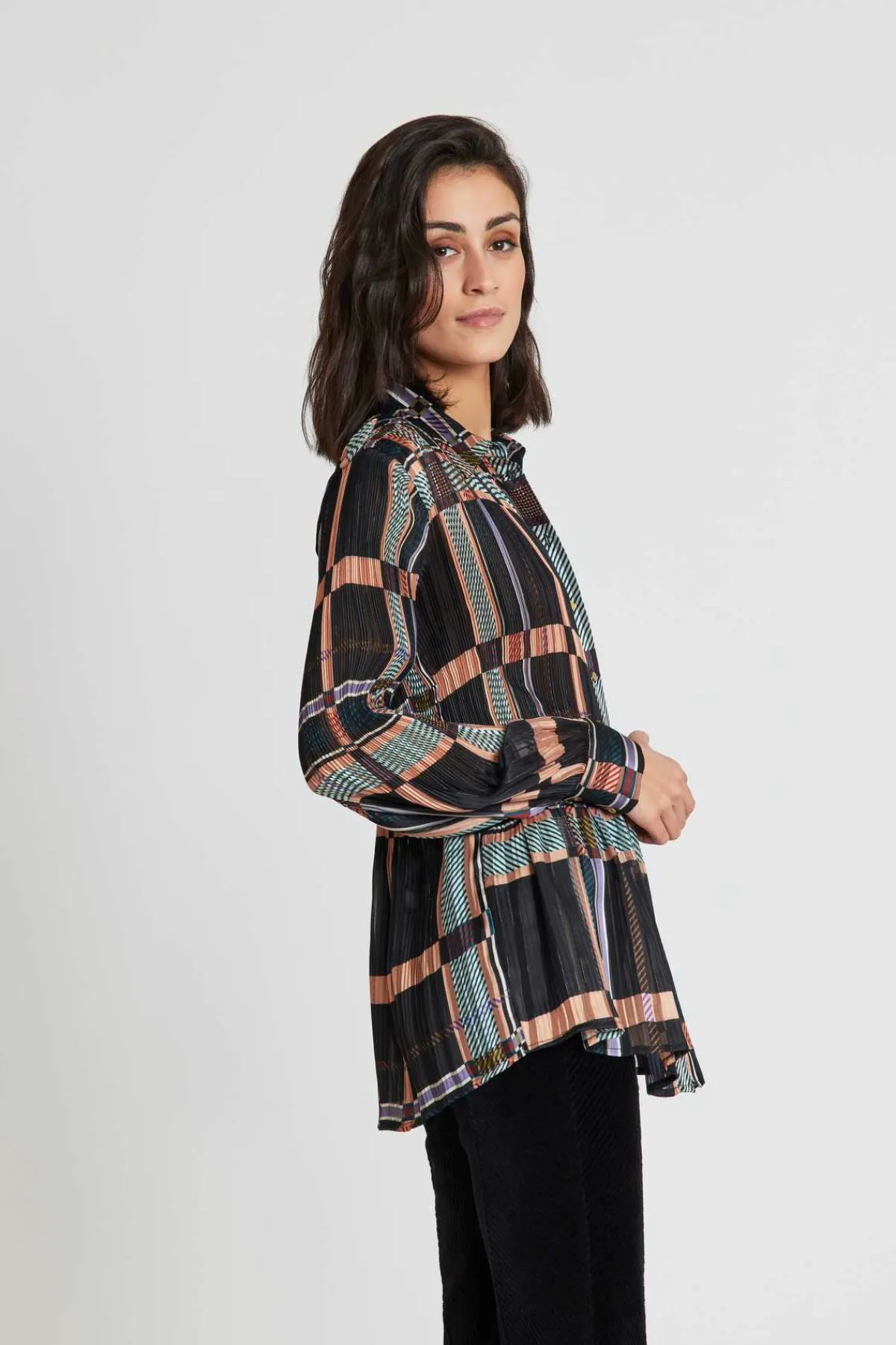 Sale Chemise plissée imprimée JEANNE Les Blouses, Chemisiers & Tops