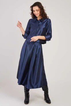 Online Chemise satinée manches 3/4 HANOVRE Les Blouses, Chemisiers & Tops