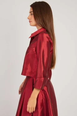 Online Chemise satinée manches 3/4 HANOVRE Les Blouses, Chemisiers & Tops