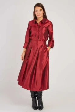 Online Chemise satinée manches 3/4 HANOVRE Les Blouses, Chemisiers & Tops