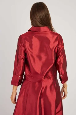 Online Chemise satinée manches 3/4 HANOVRE Les Blouses, Chemisiers & Tops