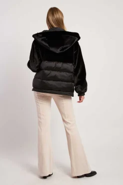 New Doudoune à capuche en fausse fourrure ELEONORE Les Manteaux, Vestes & Doudounes