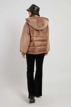 New Doudoune à capuche en fausse fourrure ELEONORE Les Manteaux, Vestes & Doudounes