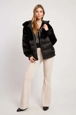 New Doudoune à capuche en fausse fourrure ELEONORE Les Manteaux, Vestes & Doudounes