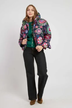 Sale Doudoune à capuche motif floral EDUARDA Les Manteaux, Vestes & Doudounes