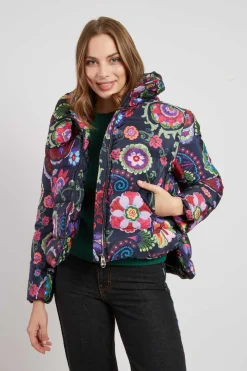 Sale Doudoune à capuche motif floral EDUARDA Les Manteaux, Vestes & Doudounes